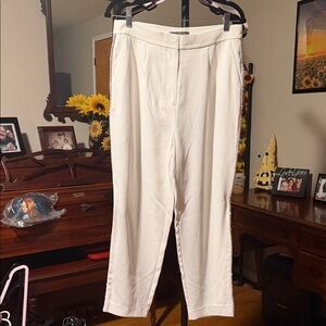 Kate & Mallory Cream and Silver glitter dress pants